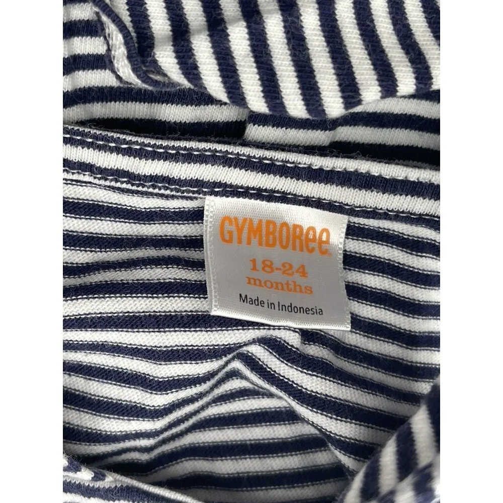Gymboree Dress Girls Baby Size 18-24 Months Floral Embroidered Striped‎